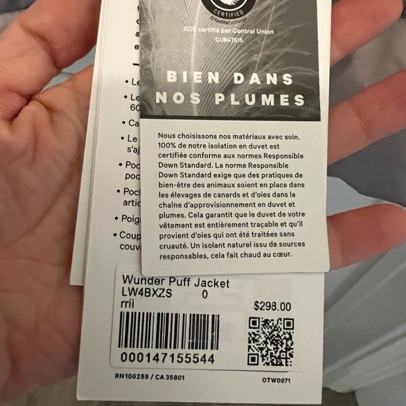 Lululemon Wunderpuff size 0 - Picture 6 of 6